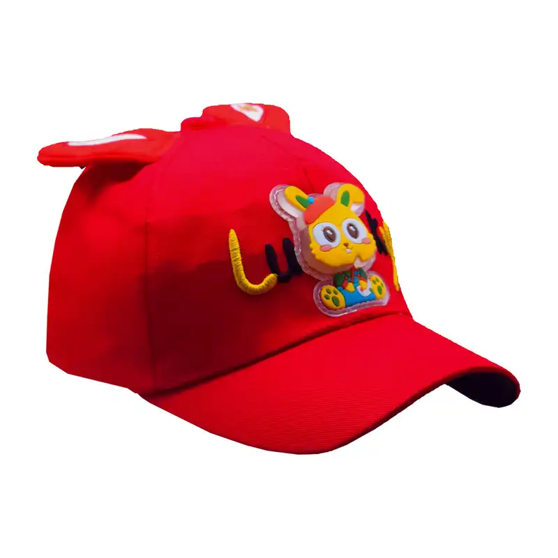 کلاه کپ بچگانه طرح LUKY رنگ قرمز