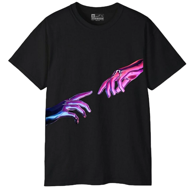 تی شرت آستین کوتاه مردانه پاد آفرین مدل دست کد 45