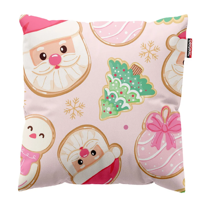 کوسن پاد آفرین طرح بابانوئل کریسمس کد 2714 سایز 30*30 سانتی متر