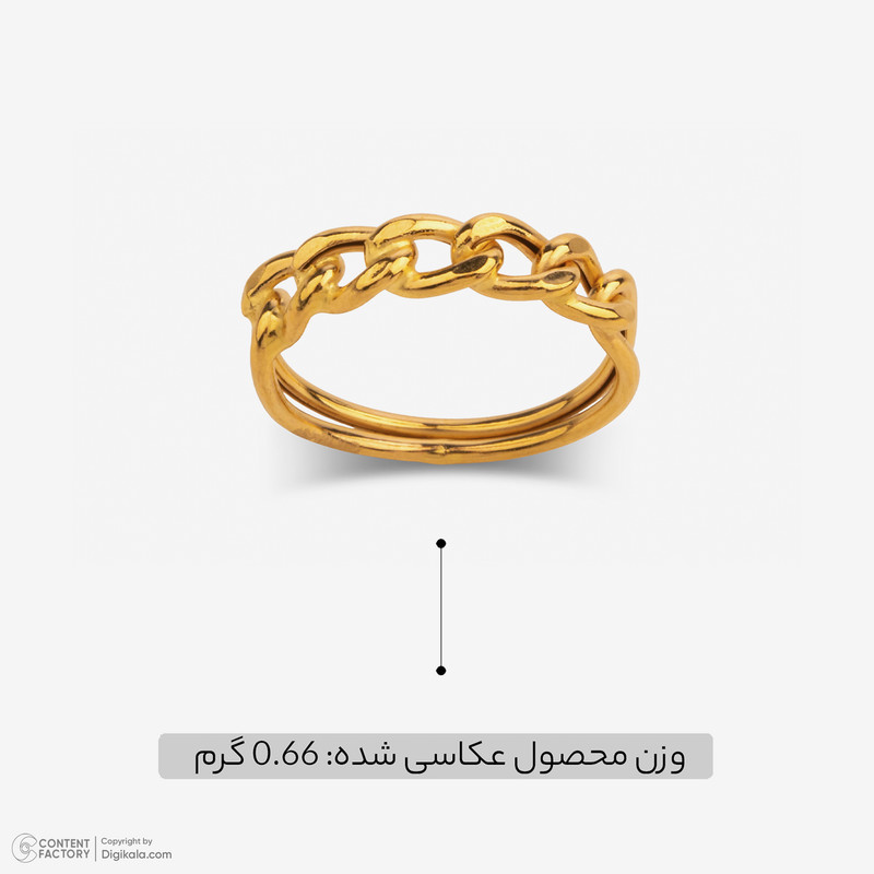 انگشتر طلا 18 عیار زنانه با طرح کارتیه رضا گلد مدل 02  - 7