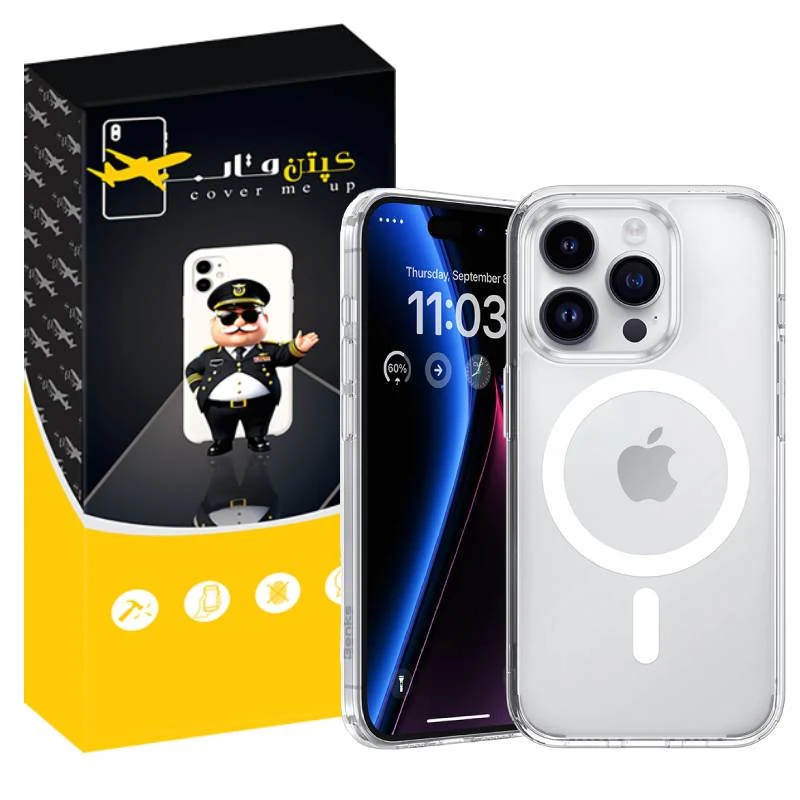 کاور کپتن قاب مدل مگ سیف طرح ژله ای مناسب برای گوشی موبایل اپل iPhone 12 Pro Max 