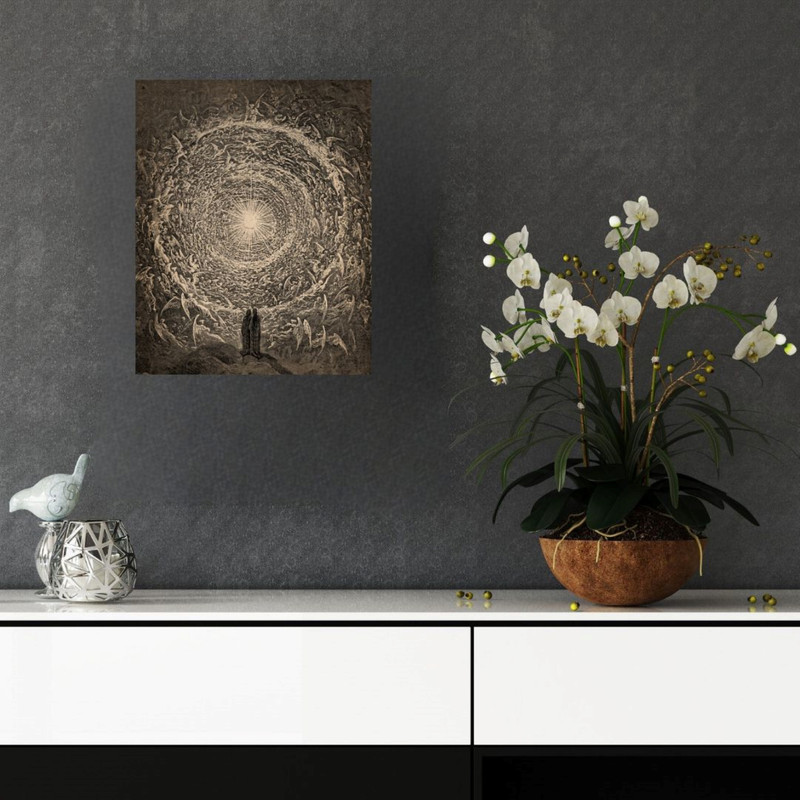 پوستر مدل  چاپ چشم امپیریان با هنر گل سفید  