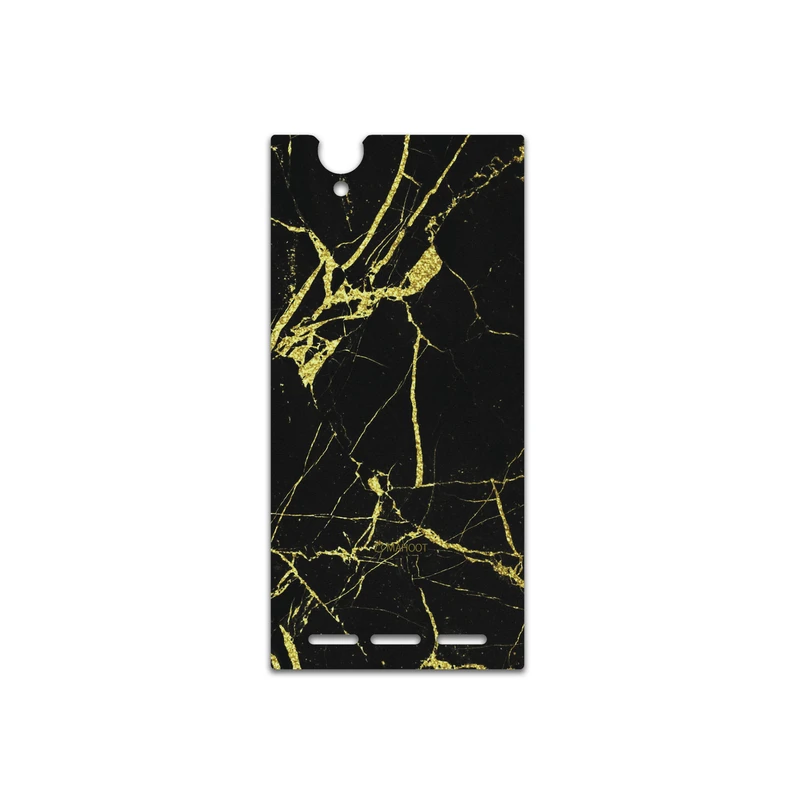 برچسب پوششی ماهوت مدل Graphite-Gold-Marble مناسب برای گوشی موبایل سونی Xperia T2 Ultra