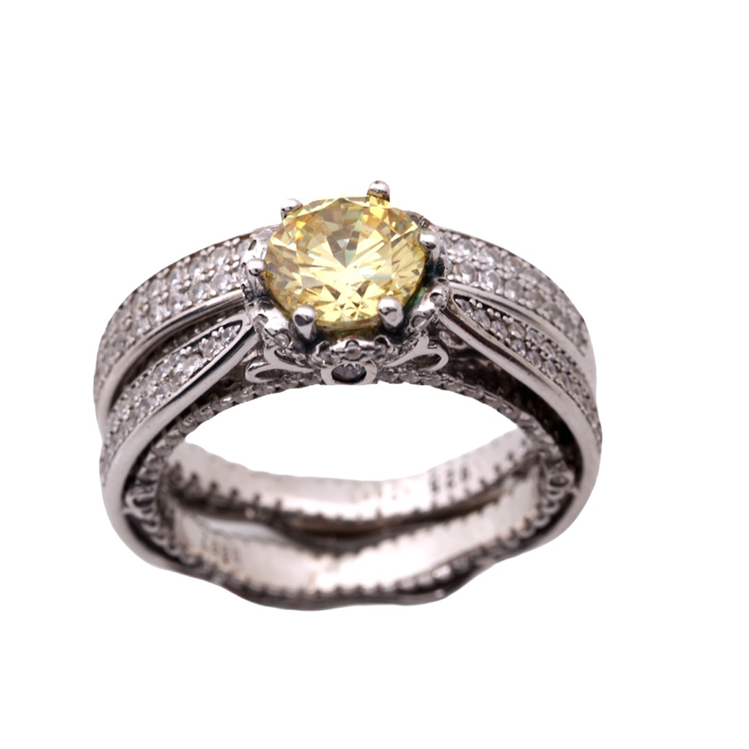 انگشتر نقره زنانه مدل A261 مجموعه 2 عددی