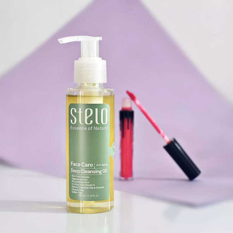 روغن پاک‌کننده آرایش استلو مدل A-A حجم 100 میلی‌لیتر