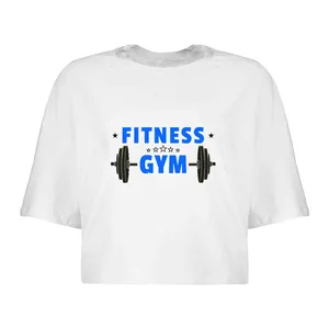 کراپ‌تاپ آستین کوتاه زنانه مدل GYM  کد L42 S