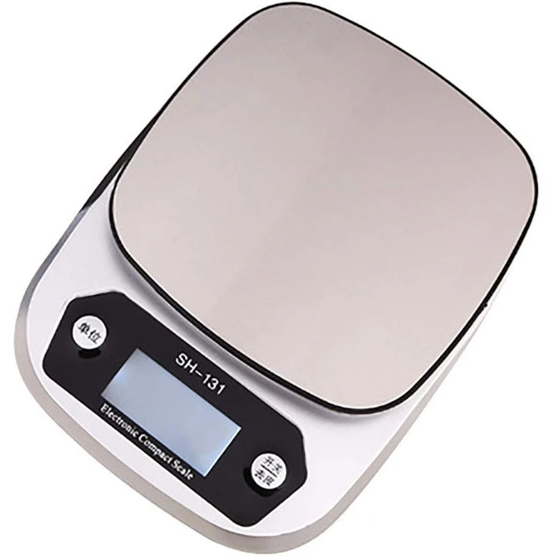 ترازو آشپزخانه دیجیتال مدل sh-131 حداکثر ظرفیت قابل اندازه‌گیری 10 کیلوگرم با دقت اندازه‌گیری 1 گرم