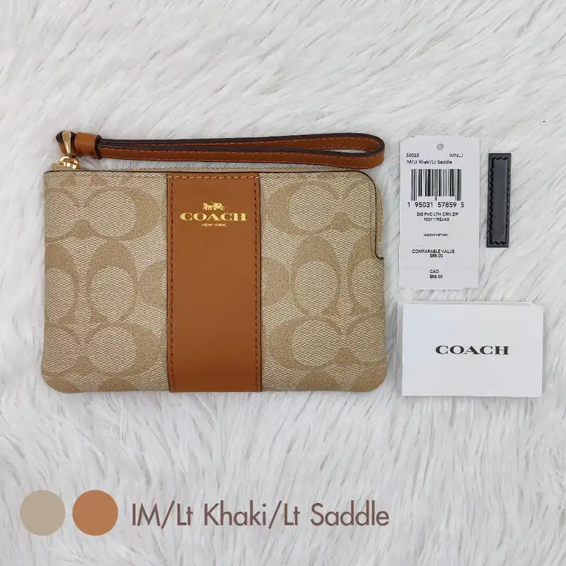 کیف پول کوچ مدل CORNER ZIP