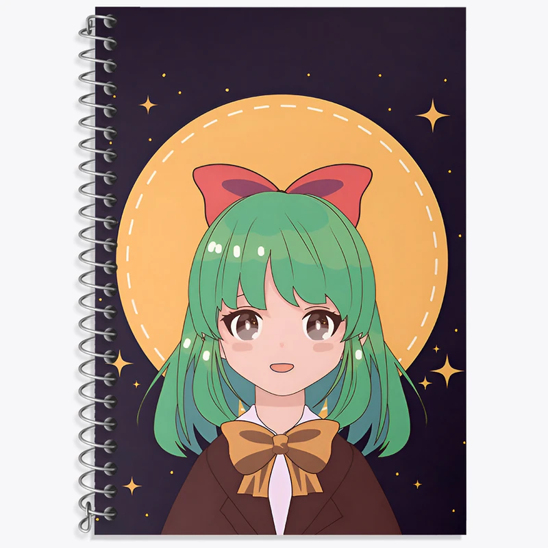 دفتر لغت 50 برگ خندالو طرح دختر انیمه ای کد N3419