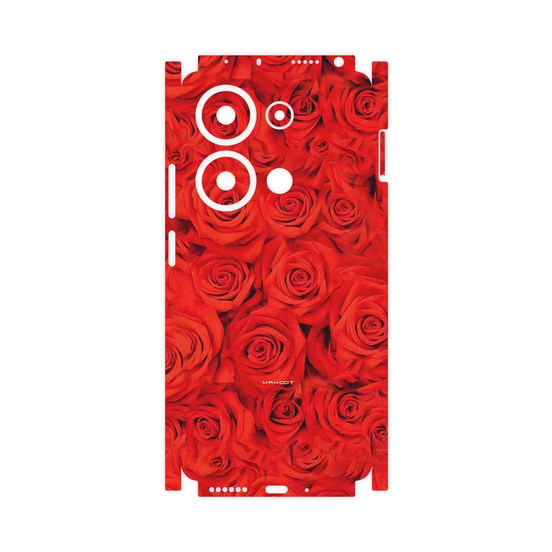 برچسب پوششی ماهوت مدل Red_Flower-FullSkin مناسب برای گوشی موبایل شیائومی Poco M6 Pro 4G
