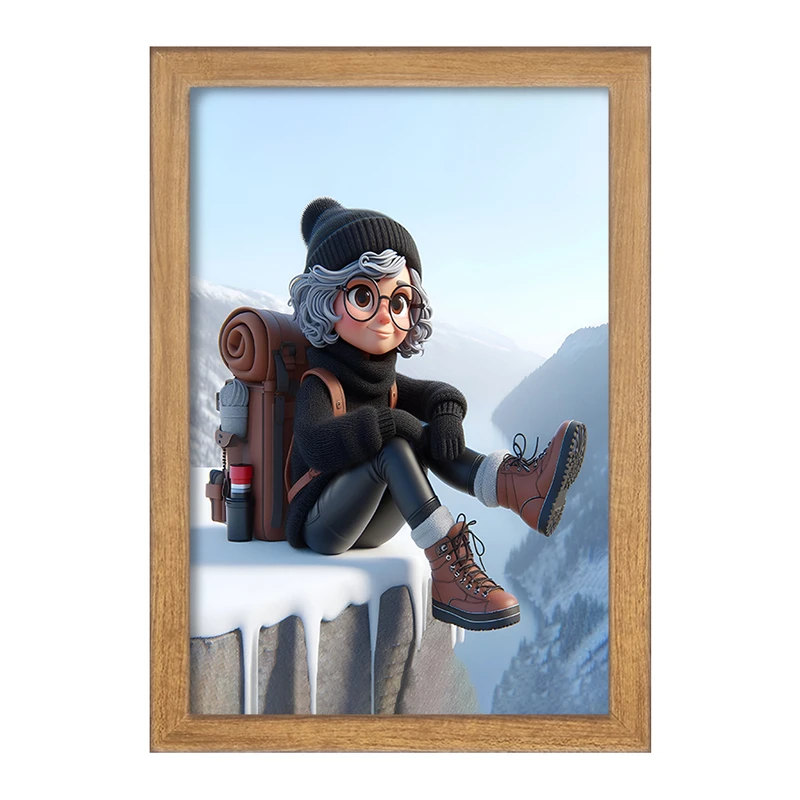 تابلو خندالو مدل دخترا کوهنورد کد F5793