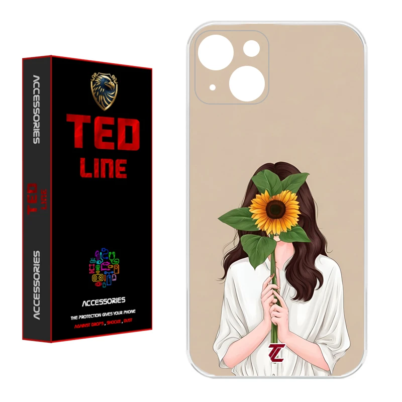 کاور تدلاین طرح دختر آفتابگردان کد 1153 مناسب برای گوشی موبایل اپل Iphone 13 / 14