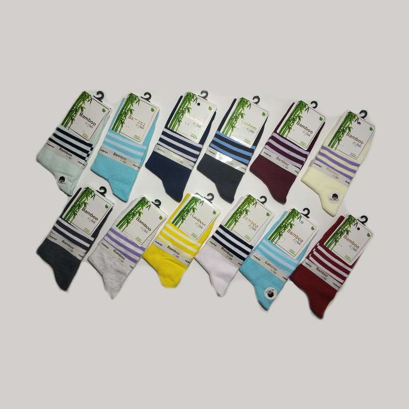 جوراب مدل بامبو بسته 12 عددی