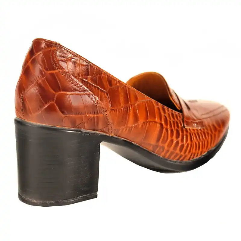 کفش پاشنه بلند زنانه چرم سی یِنا مدل کروکو کد 1250