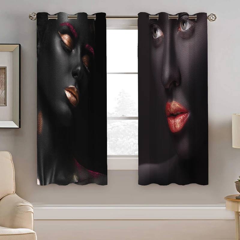 پرده نیروانا طرح چهره مدل مخمل کد 4935 سایز 140×200 سانتی متر