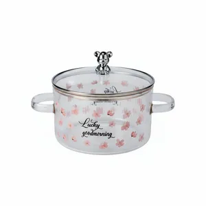 قابلمه پیرکس مدل  درب خرسی شعله مستقیم کد 1.8L  سایز 16