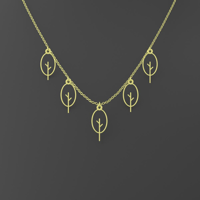 گردنبند طلا 18 عیار زنانه مدوپد مدل درخت کد RNA15840