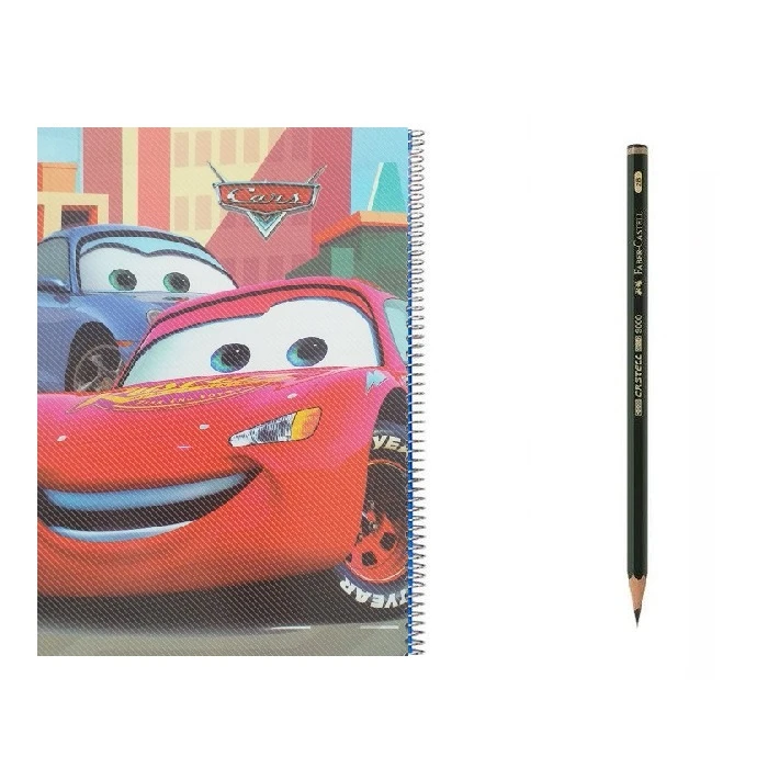 دفتر مشق 100 برگ مدل مکوئین به همراه مداد