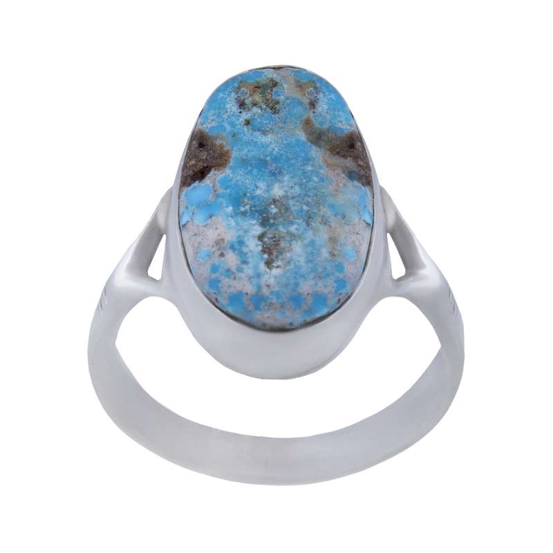 انگشتر نقره مردانه مدل سنگ فیروزه نیشابور اصل رکاب سیلندری مقاوم کد AM_037