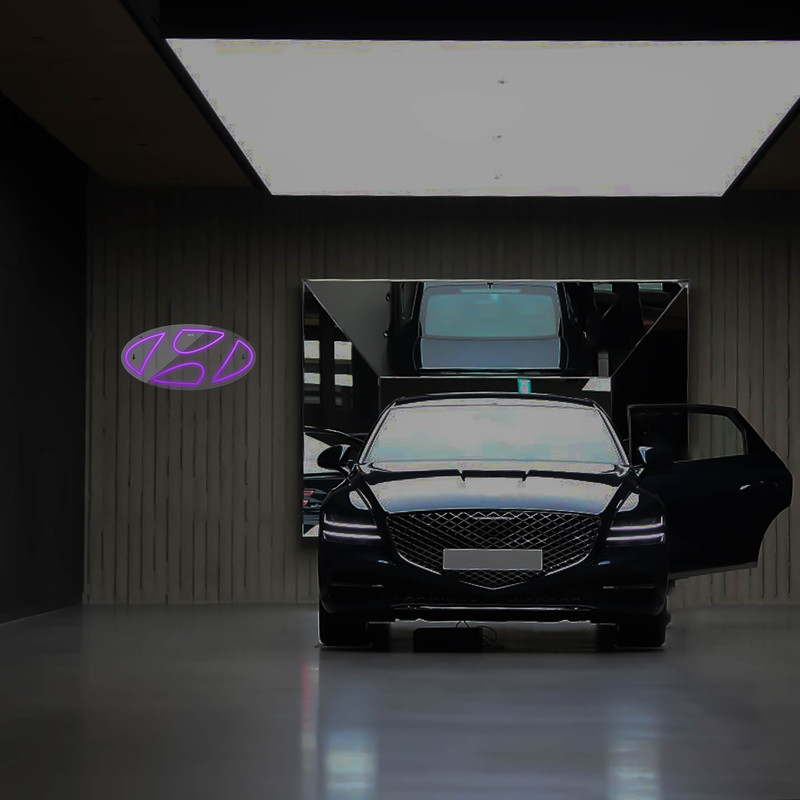 چراغ دیواری نئون دیزاین طرح Hyundai_PR