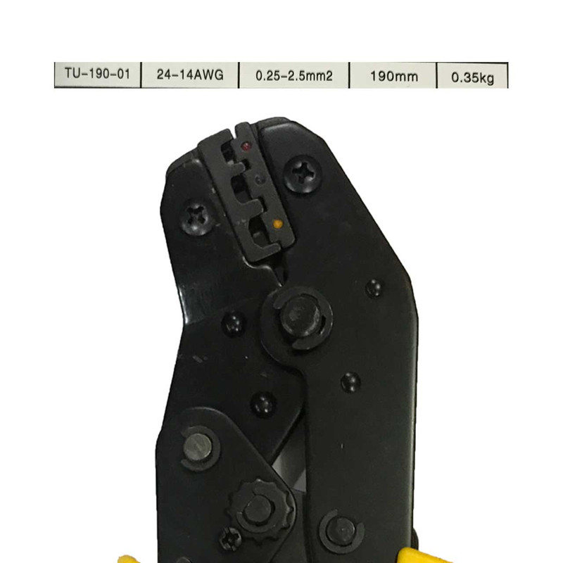 انبر پرس سر سیم تی ان آی مدل TU-190-01 سایز 0.25 - 2 - 2.5 میلی متر انبر پرس سر سیم تی ان آی مدل TU-190-01 سایز 0.25 - 2 - 2.5 میلی متر