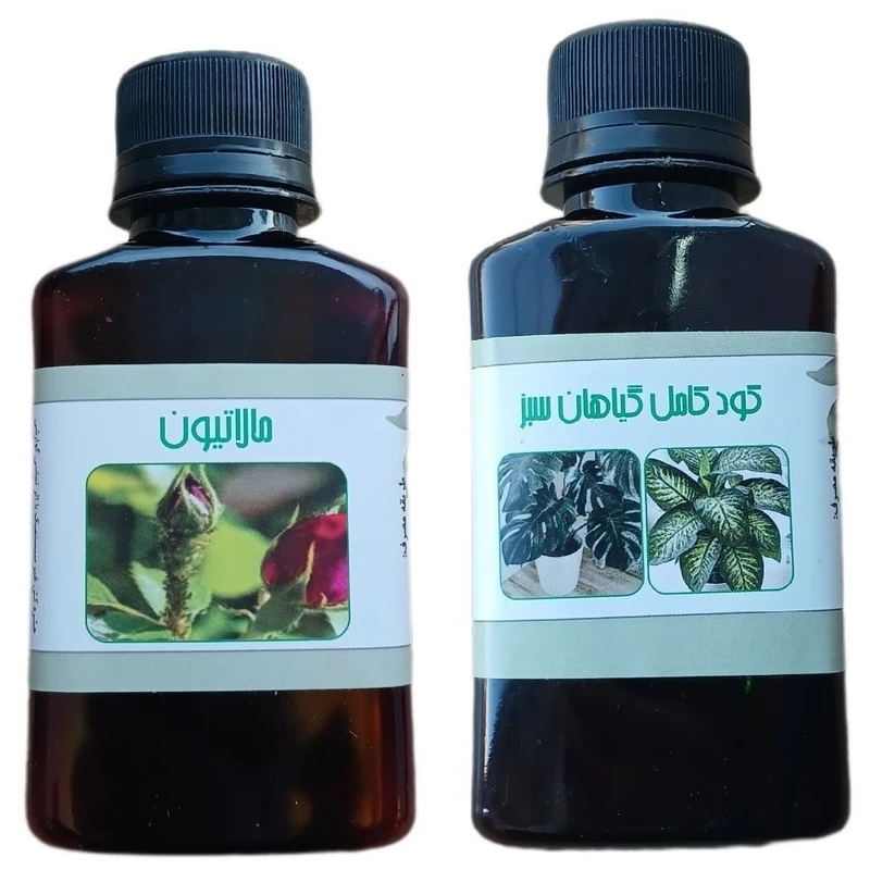 کود مایع کامل گیاهان سبز و مالاتیون مدل life - D حجم 110 میلی لیتر بسته 2 عددی