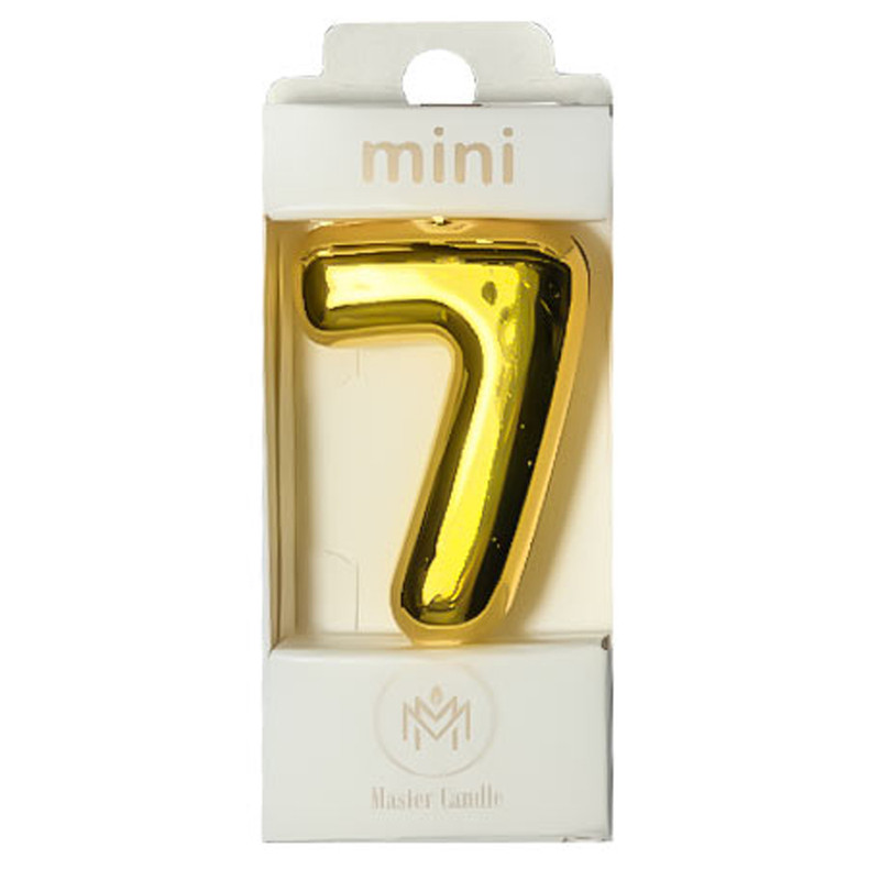 شمع تولد بدون بو مستر کندل مدل مینی طرح عدد 7 زمان اتمام 1 دقیقه