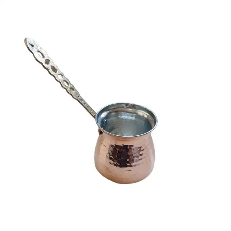 قهوه جوش مسی مدل دسته برنجی کد MOKO