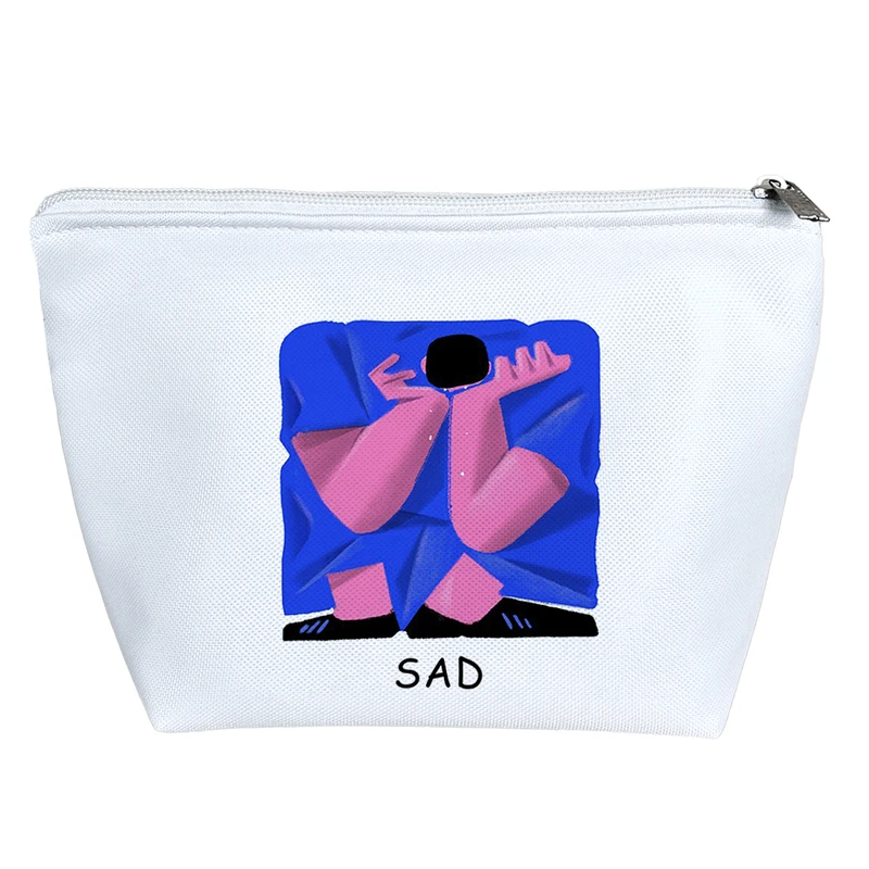 کیف لوازم آرایش دخترانه خندالو مدل آدم غمگین کد H110