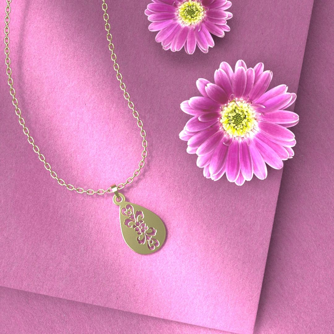 گردنبند طلا 18 عیار زنانه مدوپد مدل هندسی کد X2-1-1197 -  - 6