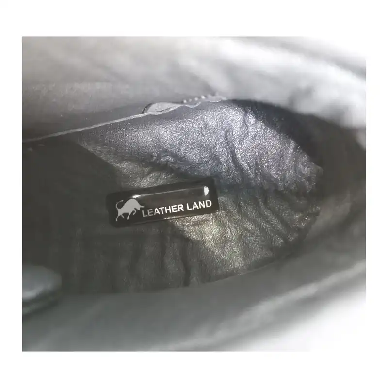 نیم بوت زنانه سرزمین چرم کد 145324 رنگ مشکی