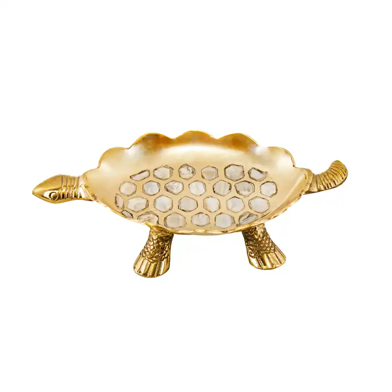 شیرینی خوری برنجی مدل  لاکپشت دست ساز  کد 6909