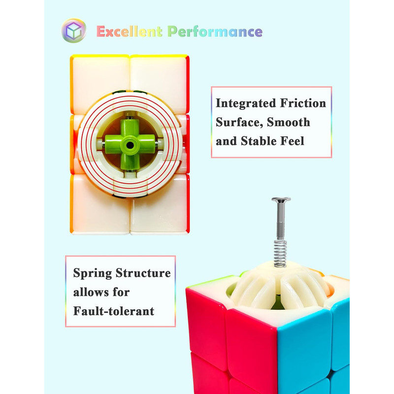 مکعب روبیک فنکسین مدل 223 استیکرلس FanXin 2×2×3