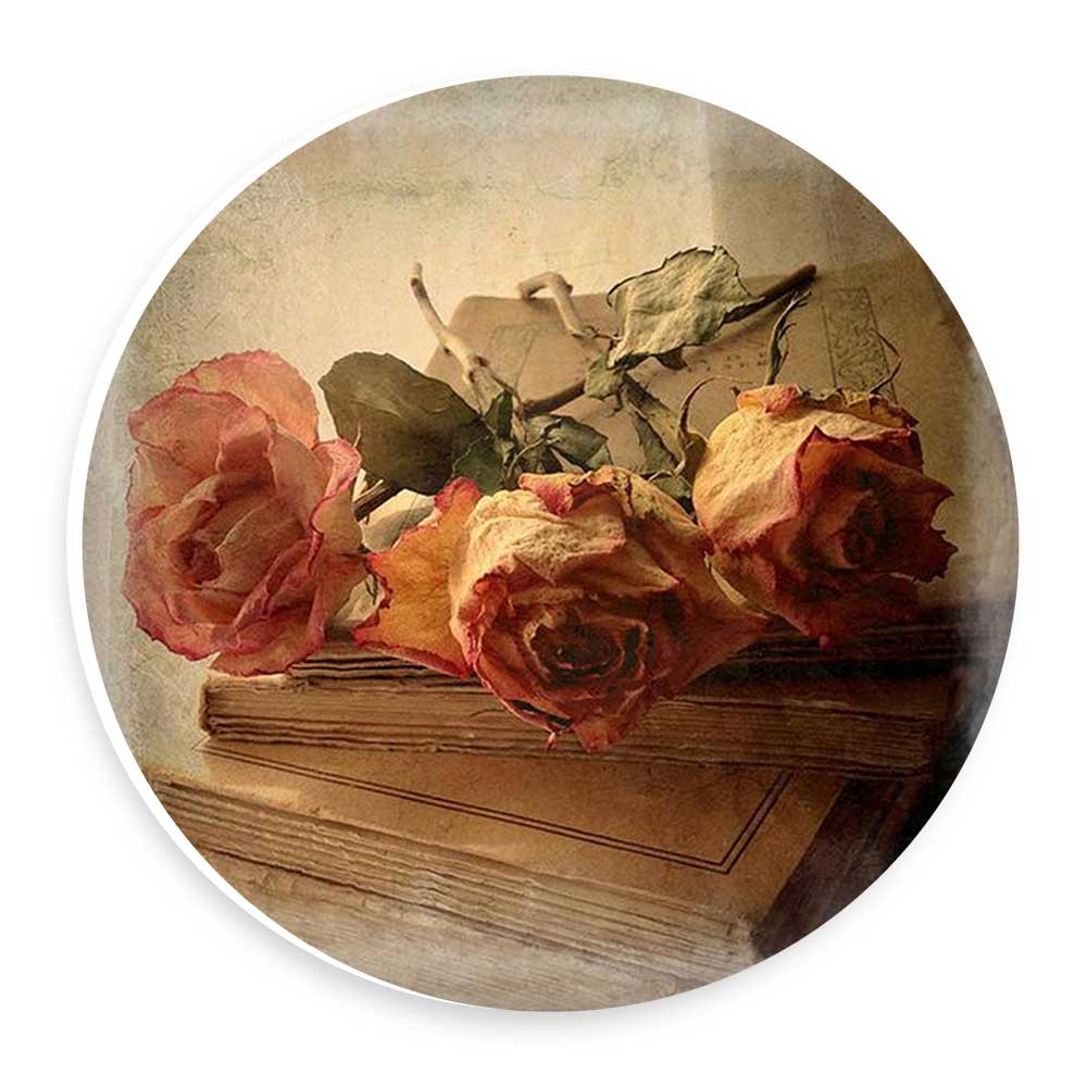 دیوارکوب طرح گل های رز و کتاب مدل wtb482