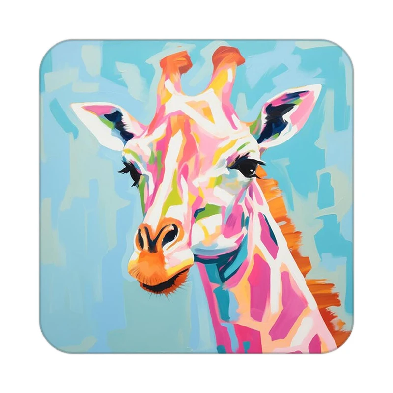 زیر لیوانی کاکتی طرح حیوانات رنگی مدل mp25584