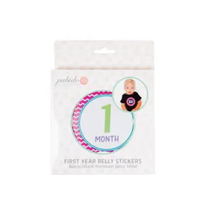 استیکر  پا بی دو مدل عکاسی ماهگرد کودک طرح موج