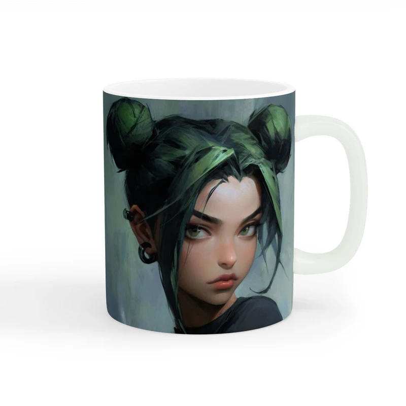 ماگ طرح دخترانه دختر کیوت کد wall-8266