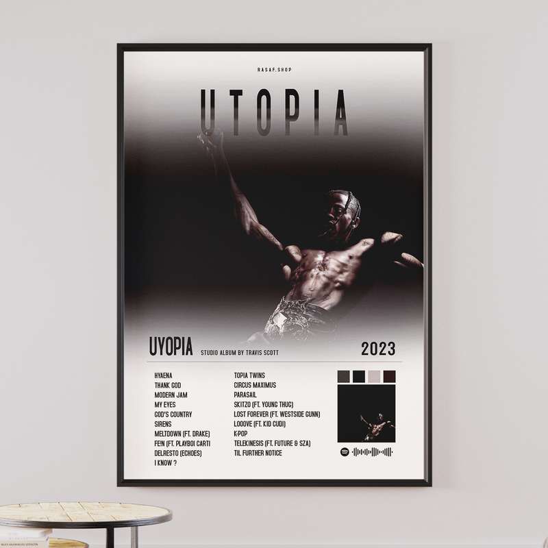 تابلو مدل موزیکال طرح آلبو تراویس اسکات Utopia