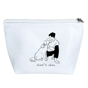 کیف لوازم آرایش دخترانه خندالو مدل انسان و سگ کد 3058