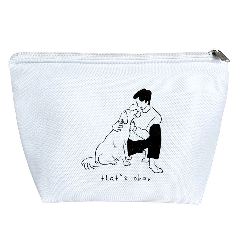 کیف لوازم آرایش دخترانه خندالو مدل انسان و سگ کد 3058