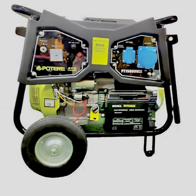 موتور برق پوتر مدل PT15000VES استارتی 8 کیلووات به همراه چرخ و دسته