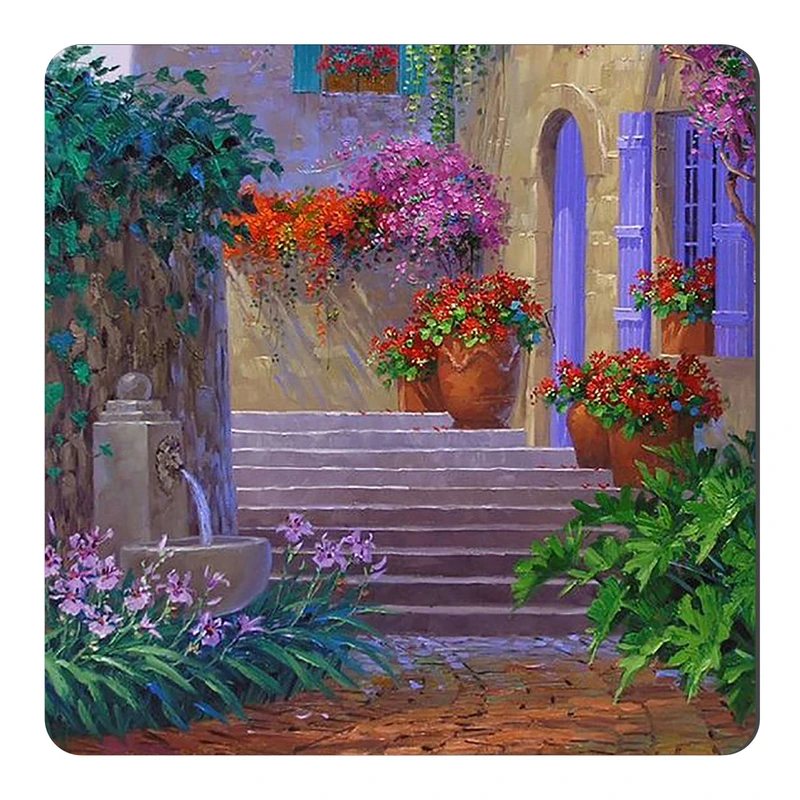 	 مگنت طرح خانه مدیترانه ای کد wmg4278