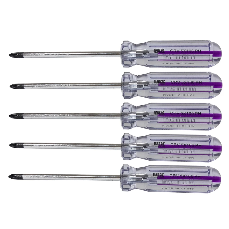 پیچ گوشتی چهارسو میکس مدل HT - 5100 مجموعه 5 عددی