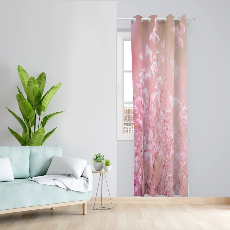 پرده طرح قاصدک مدل مخمل پانچی کد 2642 z سایز 140x200 سانتی متر