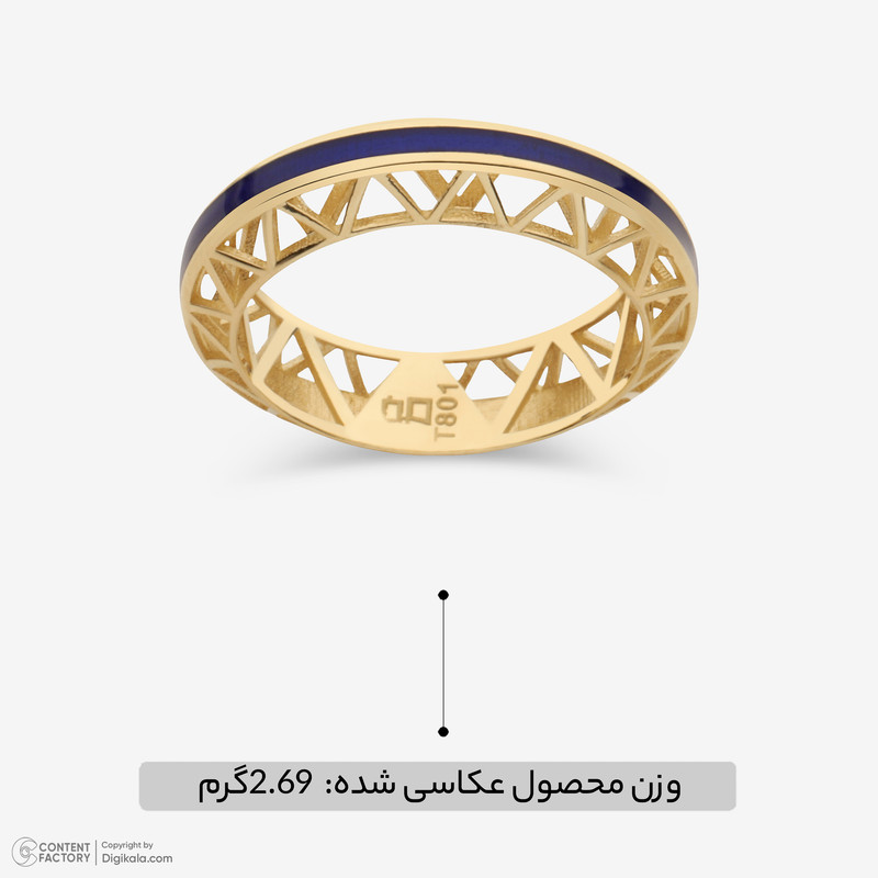 انگشتر طلا 18 عیار زنانه گلدم مدل R355017 - 4