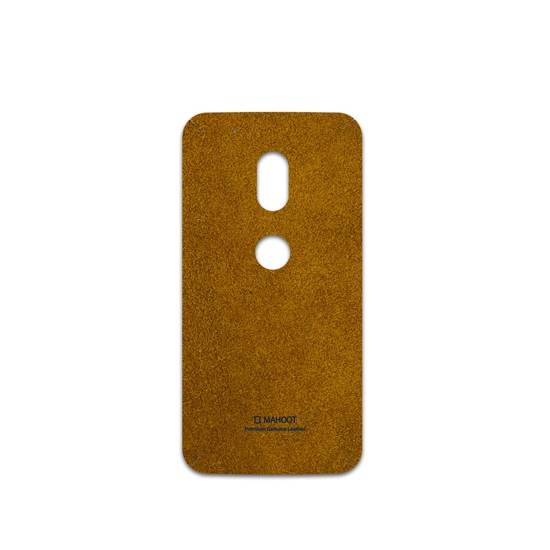 برچسب پوششی ماهوت مدل Brown-Chamois-Leather مناسب برای گوشی موبایل موتورولا Moto G4 Play