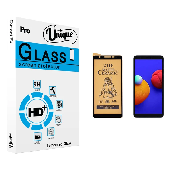 محافظ صفحه نمایش سرامیکی يونيک مدل +Clear مناسب برای گوشی موبایل سامسونگ Galaxy A01 Core