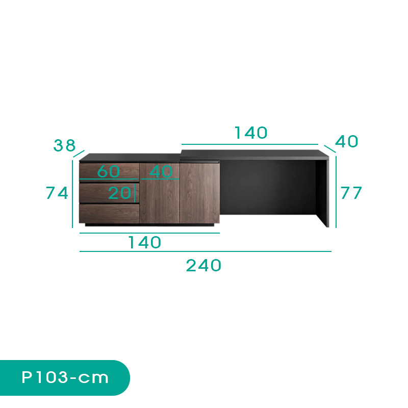 میز کارشناسی اسمردیس مدل P103 - MDF