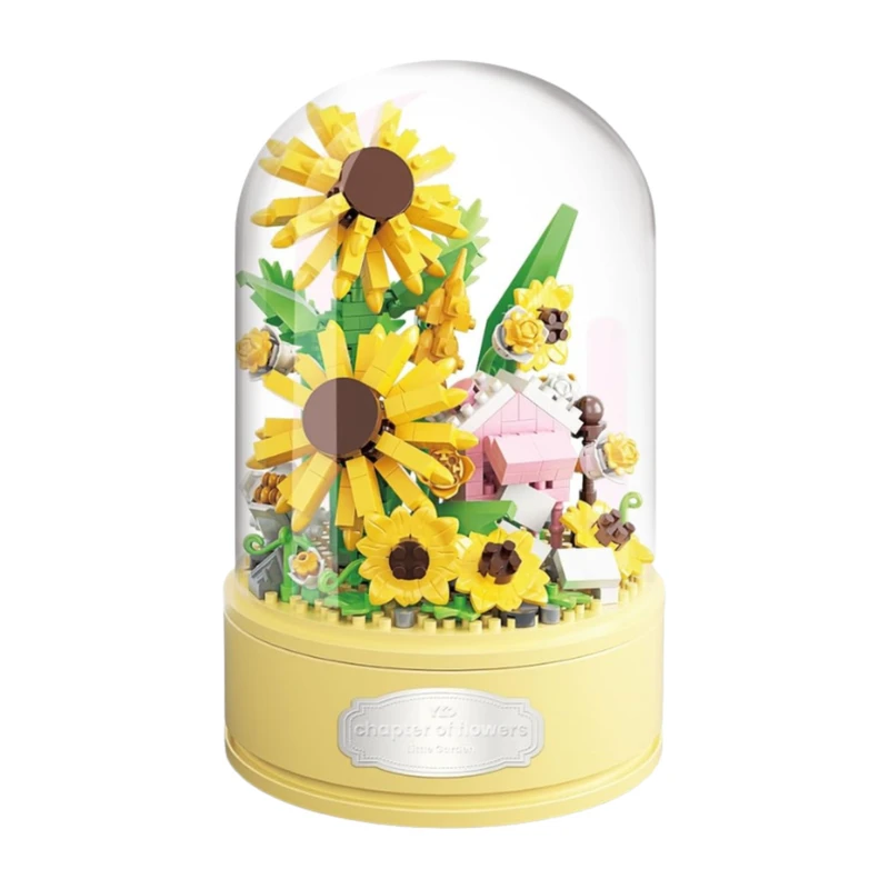 ساختنی 577 تکه بالودی طرح گل آفتابگردان شهر آسمانی موزیکال