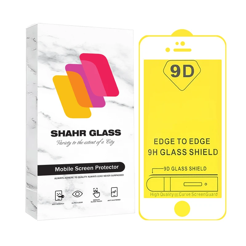 محافظ صفحه نمایش شهر گلس مدل FULLSH مناسب برای گوشی موبایل اپل iPhone 5s / 5 / 5c / SE 2016
